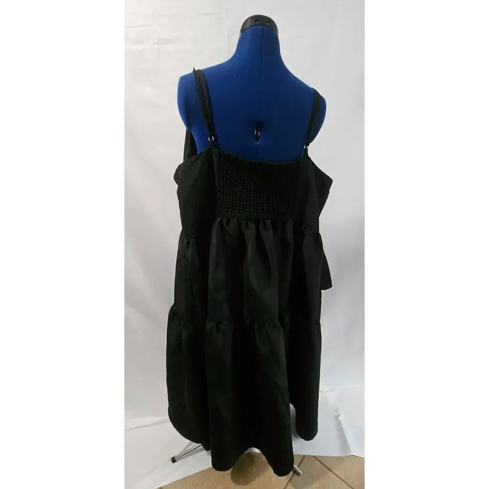 Kate Spade New York x Target Black Tiered Ruffle Midi Dress 3X Plus Size